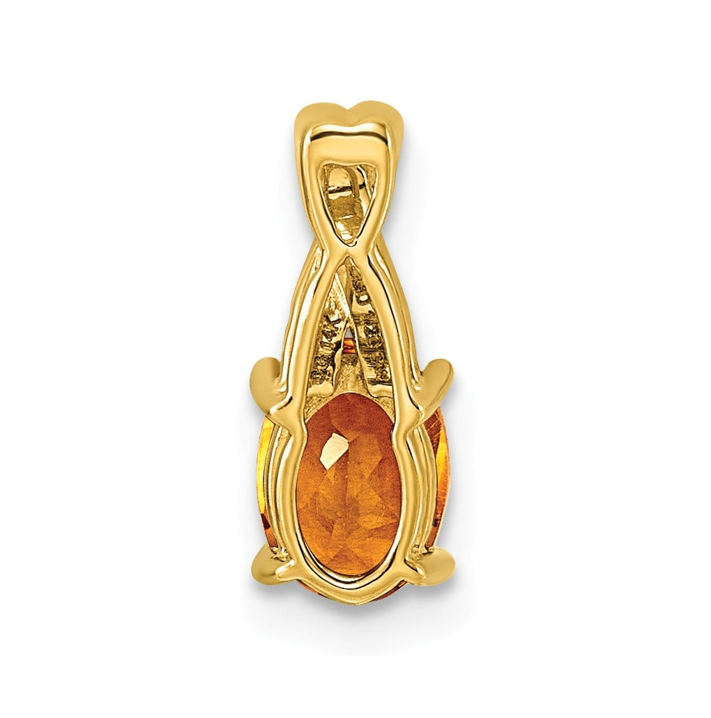 10K Yellow Gold Amethyst and Lab Grown Diamond VS/SI+ G+ Oval February Birthstone Complete Pendant – Elegant Jewelry Gift for Birthday, Anniversary, Engagement, Wedding