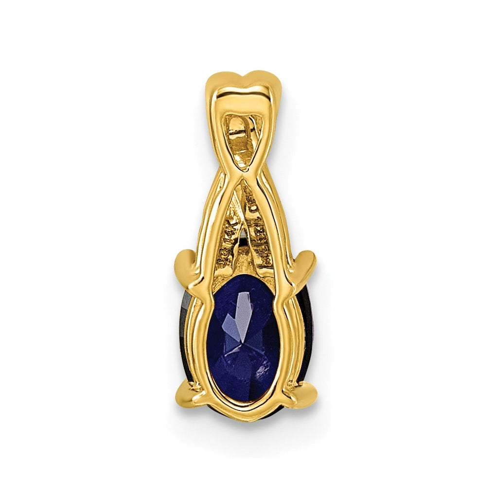 14k Yellow Gold Amethyst and Lab Grown Diamond VS/SI+ G+ Oval February Birthstone Complete Pendant – Elegant Jewelry Gift for Birthday, Anniversary, Engagement, Wedding