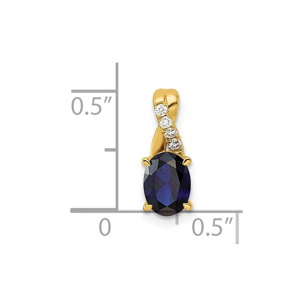 10K Yellow Gold Amethyst and Lab Grown Diamond VS/SI+ G+ Oval February Birthstone Complete Pendant – Elegant Jewelry Gift for Birthday, Anniversary, Engagement, Wedding