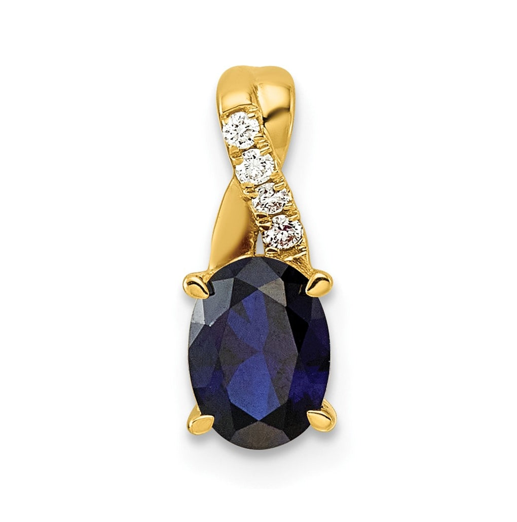 14k Yellow Gold Amethyst and Lab Grown Diamond VS/SI+ G+ Oval February Birthstone Complete Pendant – Elegant Jewelry Gift for Birthday, Anniversary, Engagement, Wedding