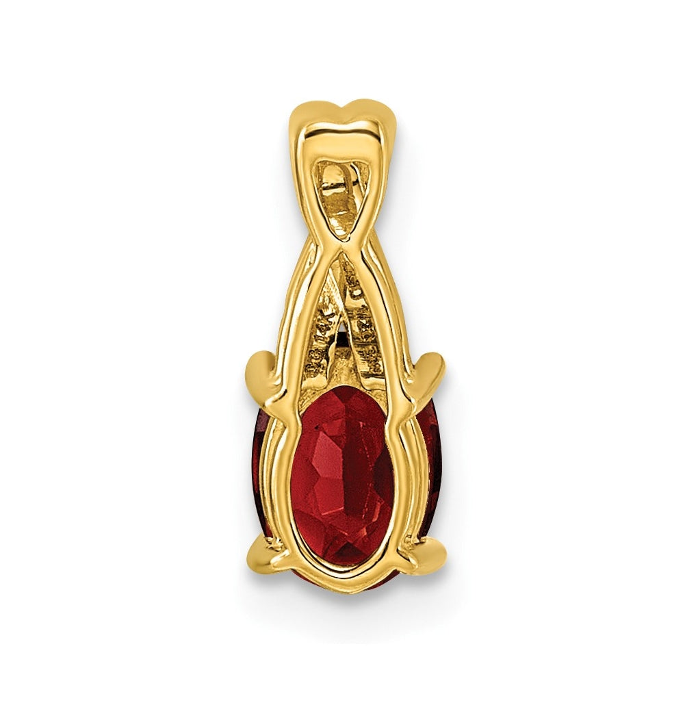 14k Yellow Gold Amethyst and Lab Grown Diamond VS/SI+ G+ Oval February Birthstone Complete Pendant – Elegant Jewelry Gift for Birthday, Anniversary, Engagement, Wedding
