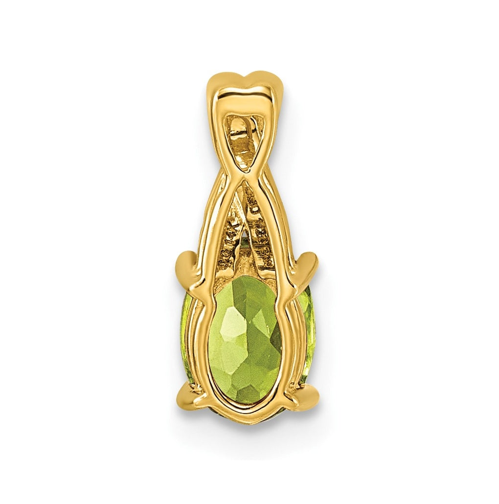 10K Yellow Gold Amethyst and Lab Grown Diamond VS/SI+ G+ Oval February Birthstone Complete Pendant – Elegant Jewelry Gift for Birthday, Anniversary, Engagement, Wedding