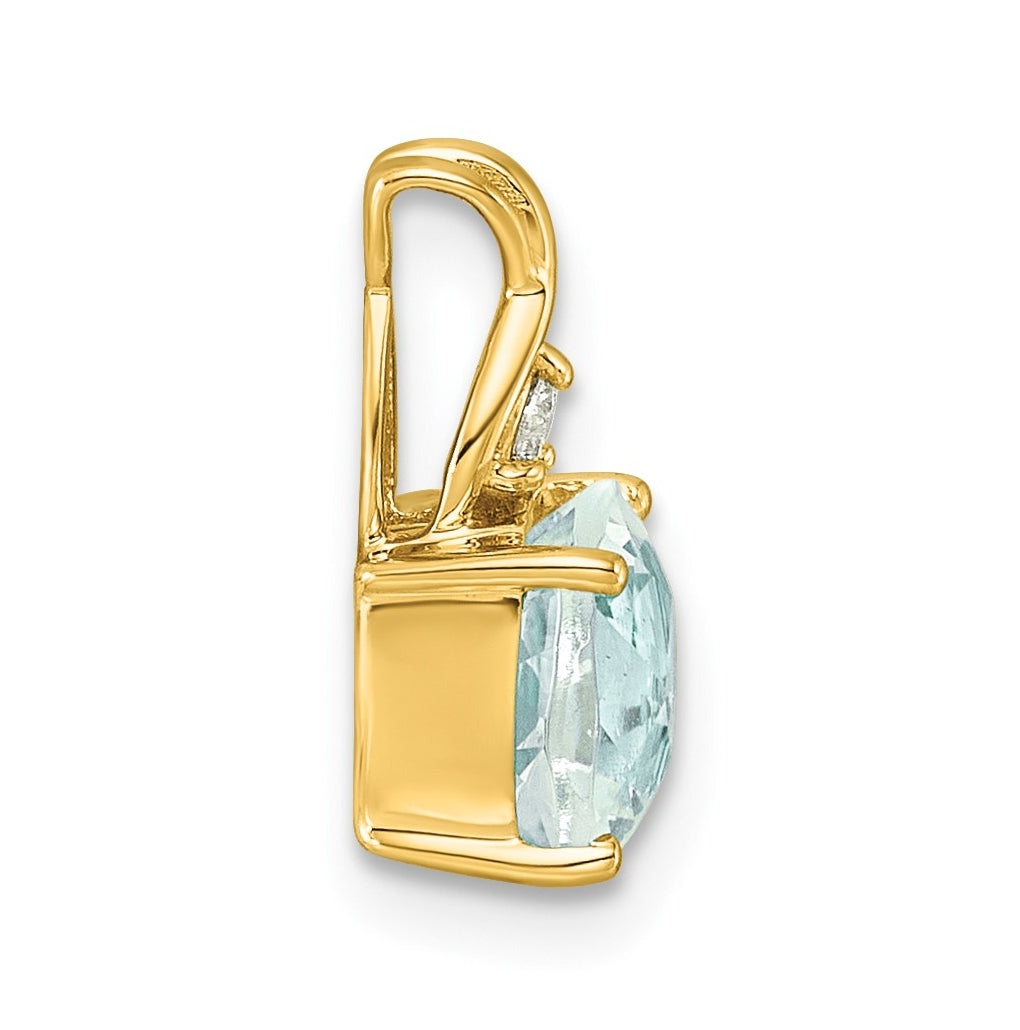 10K Yellow Gold Checkerboard Amethyst and Lab Grown Diamond VS/SI+ G+ February Birthstone Complete Pendant – Elegant Jewelry Gift for Birthday, Anniversary, Engagement, Wedding