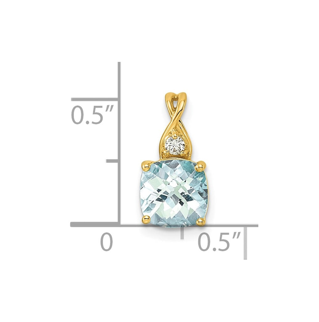 14k White Gold Checkerboard Amethyst and Lab Grown Diamond VS/SI+ G+ February Birthstone Complete Pendant – Elegant Jewelry Gift for Birthday, Anniversary, Engagement, Wedding