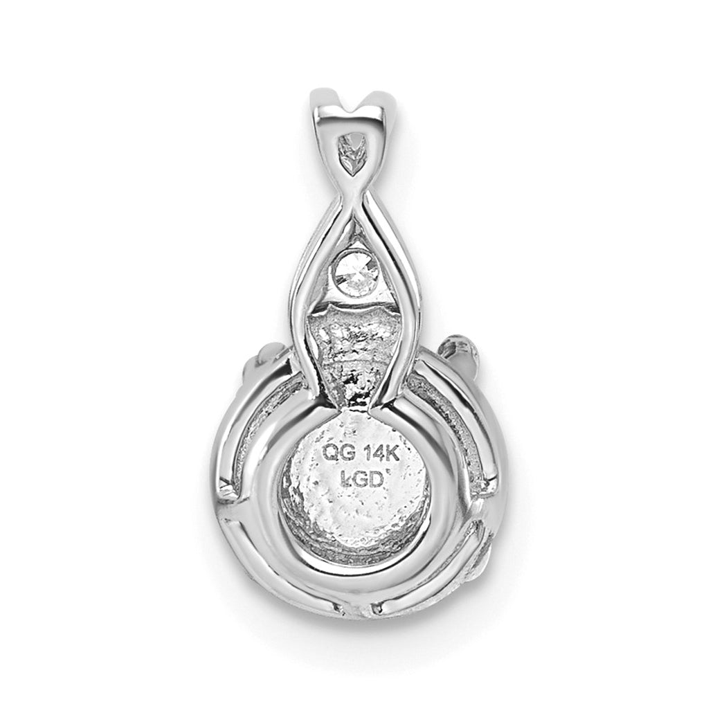 14k White Gold Checkerboard Amethyst and Lab Grown Diamond VS/SI+ G+ February Birthstone Complete Pendant – Elegant Jewelry Gift for Birthday, Anniversary, Engagement, Wedding