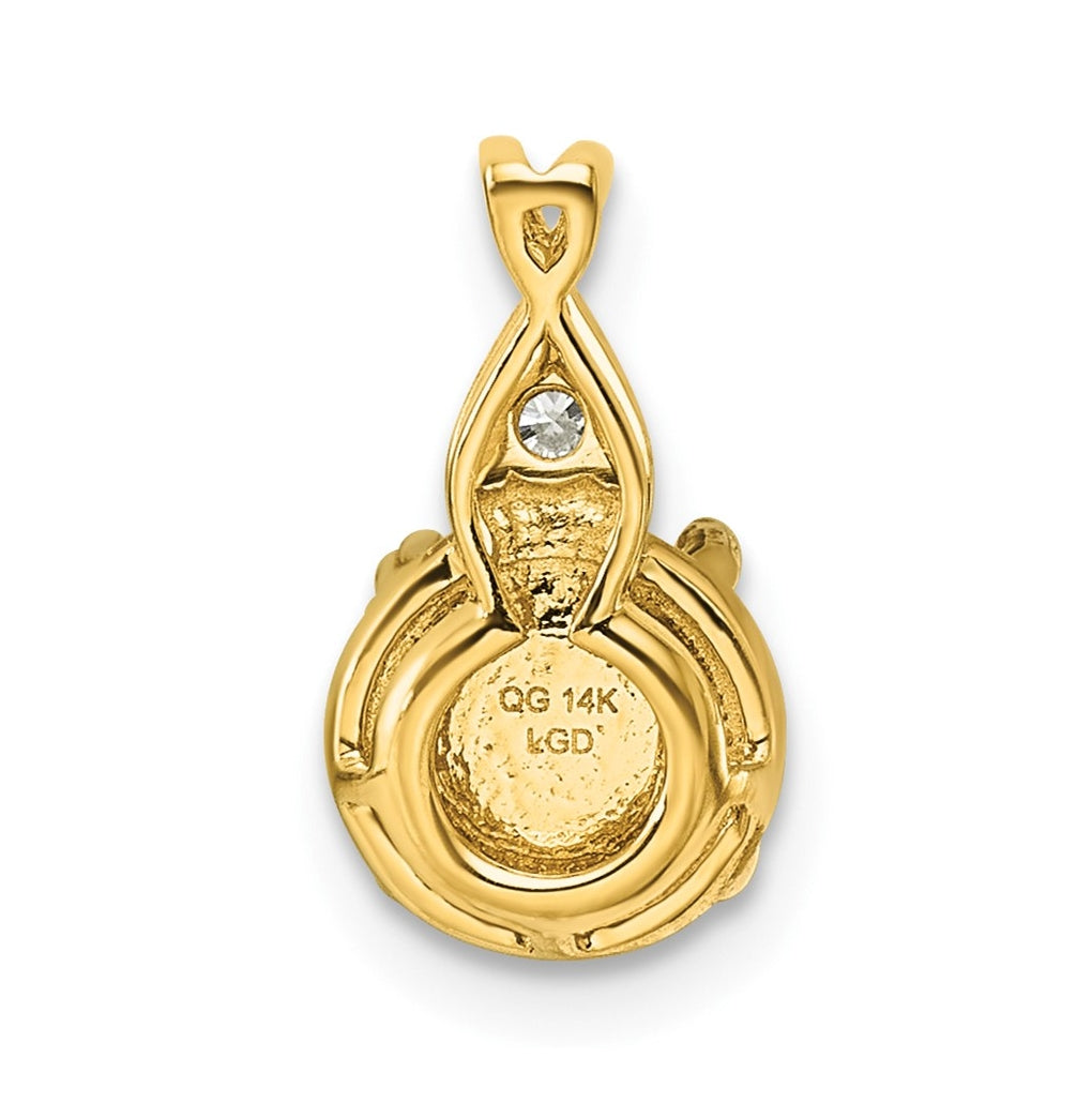 10K Yellow Gold Checkerboard Amethyst and Lab Grown Diamond VS/SI+ G+ February Birthstone Complete Pendant – Elegant Jewelry Gift for Birthday, Anniversary, Engagement, Wedding
