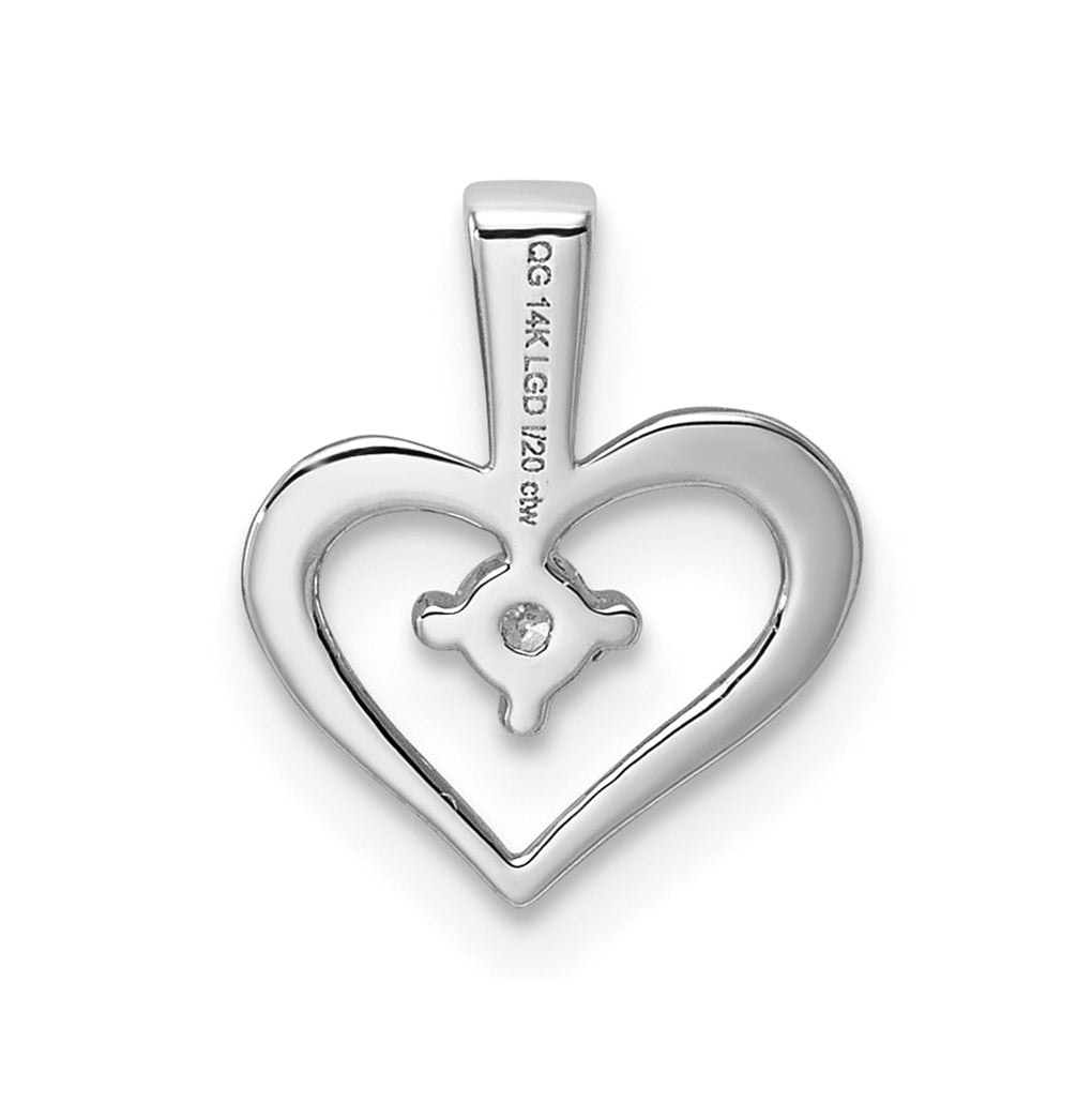 10K Yellow Gold .06ct. Lab Grown Diamond VS/SI+ G+ Complete Heart Pendant – Elegant Jewelry Gift for Birthday, Anniversary, Engagement, Wedding