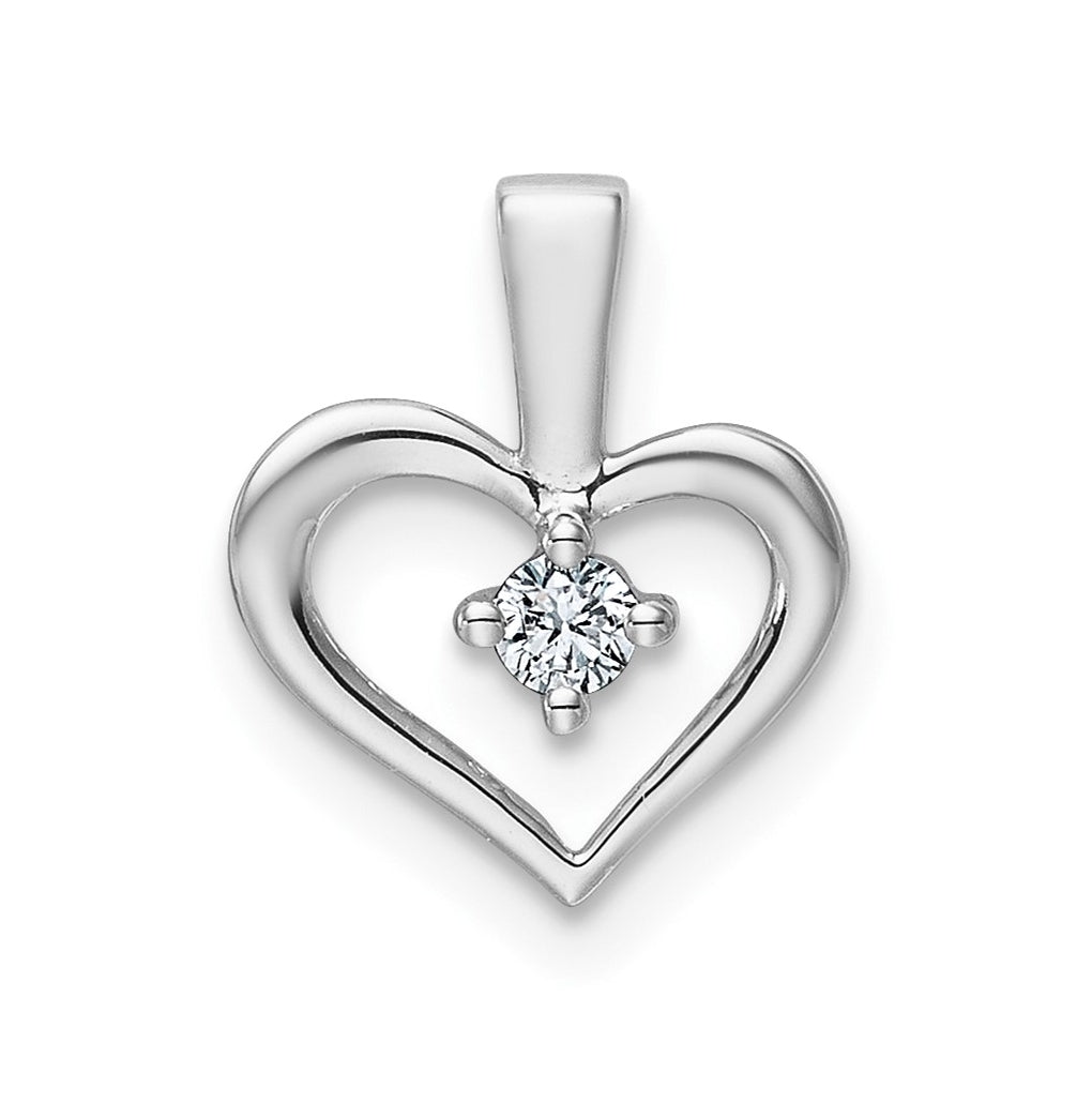 10K Yellow Gold .06ct. Lab Grown Diamond VS/SI+ G+ Complete Heart Pendant – Elegant Jewelry Gift for Birthday, Anniversary, Engagement, Wedding