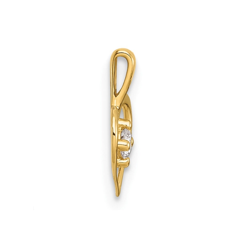 10K Yellow Gold .06ct. Lab Grown Diamond VS/SI+ G+ Complete Heart Pendant – Elegant Jewelry Gift for Birthday, Anniversary, Engagement, Wedding