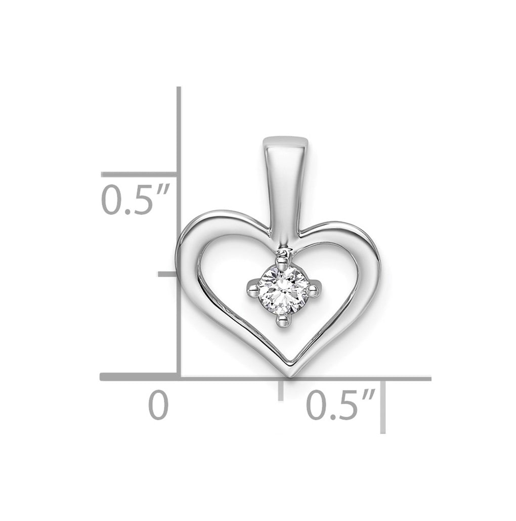 14K Yellow Gold .06  Lab Grown Diamond VS/SI+ G+ Complete Heart Pendant – Elegant Jewelry Gift for Birthday, Anniversary, Engagement, Wedding