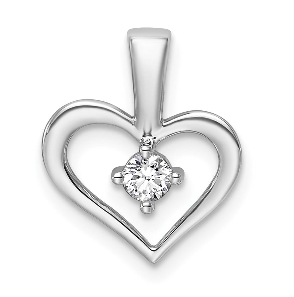 10K Yellow Gold .06ct. Lab Grown Diamond VS/SI+ G+ Complete Heart Pendant – Elegant Jewelry Gift for Birthday, Anniversary, Engagement, Wedding