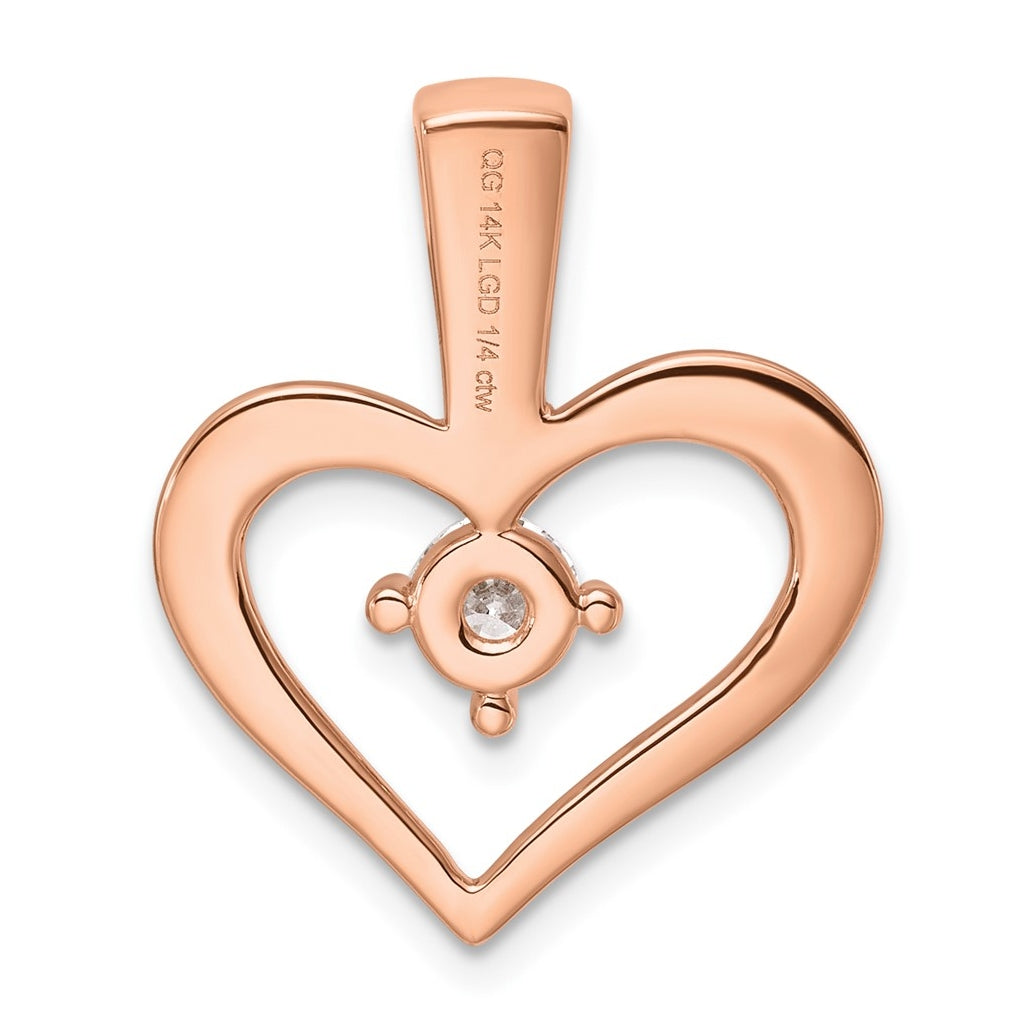 10K Yellow Gold .06ct. Lab Grown Diamond VS/SI+ G+ Complete Heart Pendant – Elegant Jewelry Gift for Birthday, Anniversary, Engagement, Wedding