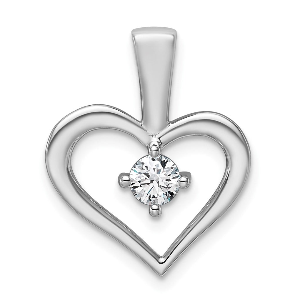 10K Yellow Gold .06ct. Lab Grown Diamond VS/SI+ G+ Complete Heart Pendant – Elegant Jewelry Gift for Birthday, Anniversary, Engagement, Wedding