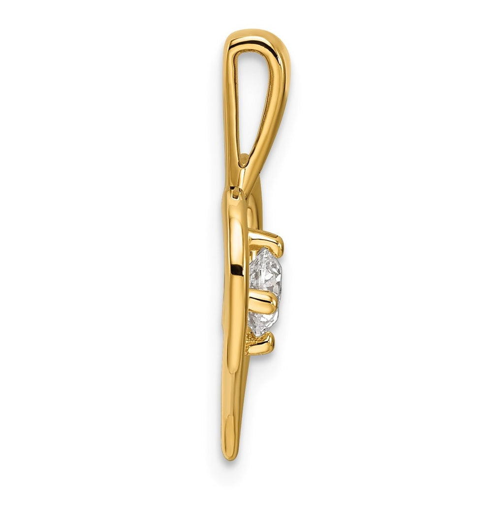 10K Yellow Gold .06ct. Lab Grown Diamond VS/SI+ G+ Complete Heart Pendant – Elegant Jewelry Gift for Birthday, Anniversary, Engagement, Wedding