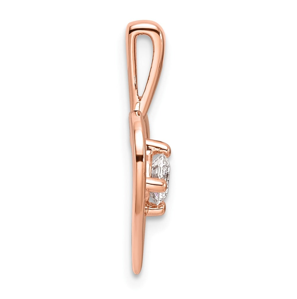 14K Yellow Gold .06  Lab Grown Diamond VS/SI+ G+ Complete Heart Pendant – Elegant Jewelry Gift for Birthday, Anniversary, Engagement, Wedding