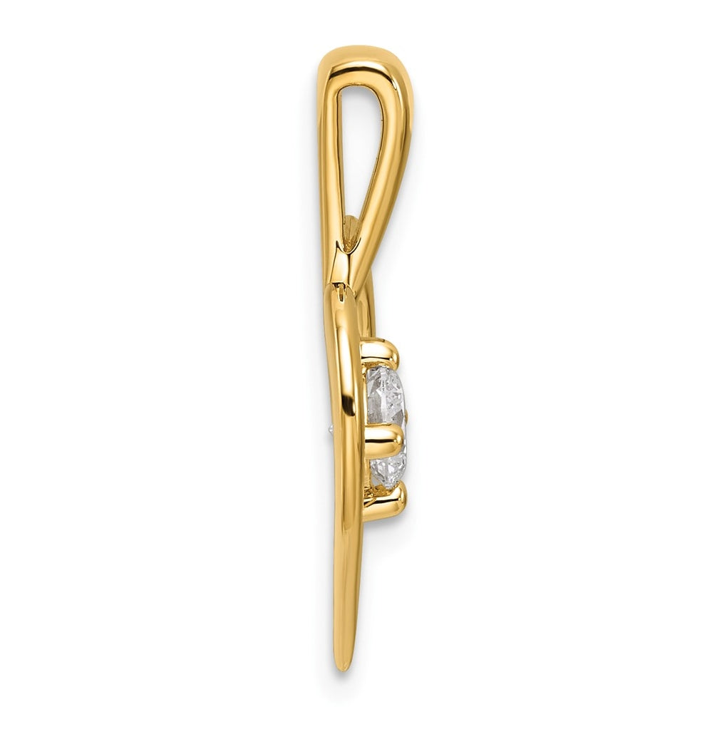 14K Yellow Gold .06  Lab Grown Diamond VS/SI+ G+ Complete Heart Pendant – Elegant Jewelry Gift for Birthday, Anniversary, Engagement, Wedding