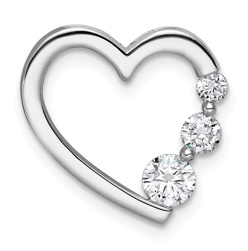 14k Rose Gold 3/8ct. Lab Grown Diamond VS/SI+ G+ Complete Heart Chain Slide – Elegant Jewelry Gift for Birthday, Anniversary, Engagement, Wedding