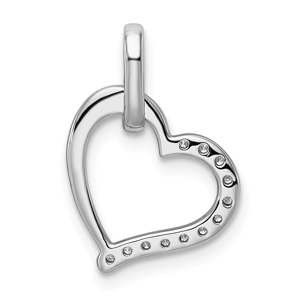 14k White Gold 1/10ct. Lab Grown Diamond VS/SI+ G+ Complete Heart Pendant – Elegant Jewelry Gift for Birthday, Anniversary, Engagement, Wedding