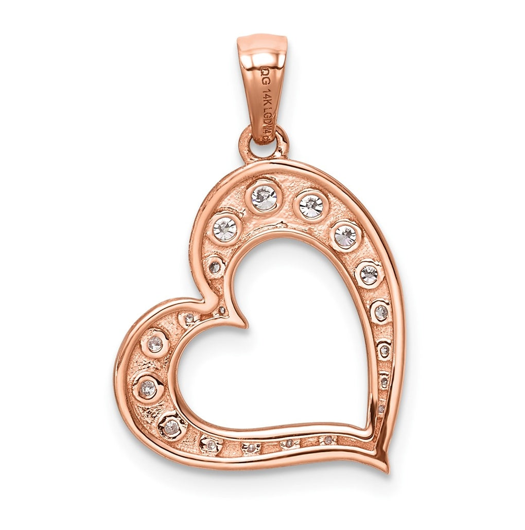14K Yellow Gold  1/4ct. Lab Grown Diamond VS/SI+ G+ Complete Heart Pendant – Elegant Jewelry Gift for Birthday, Anniversary, Engagement, Wedding