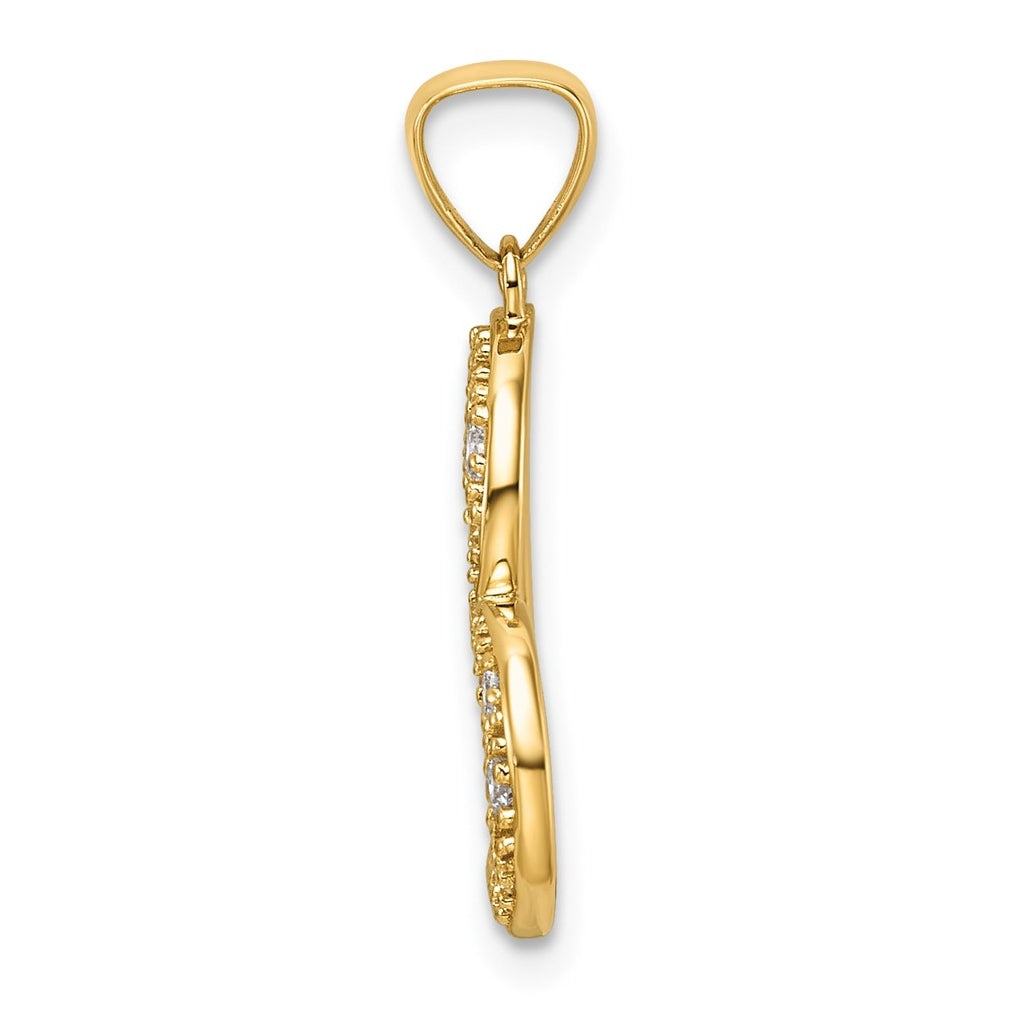 10K Yellow Gold 0.25 Cttw Lab Grown Diamond VS/SI+ G+ Complete Heart Pendant – Elegant Jewelry Gift for Birthday, Anniversary, Engagement, Wedding