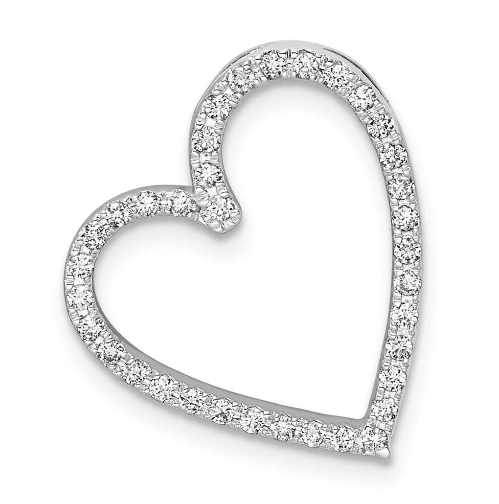 14K Yellow Gold 1/5ct. Lab Grown Diamond VS/SI+ G+ Vintage Complete Heart Chain Slide – Elegant Jewelry Gift for Birthday, Anniversary, Engagement, Wedding