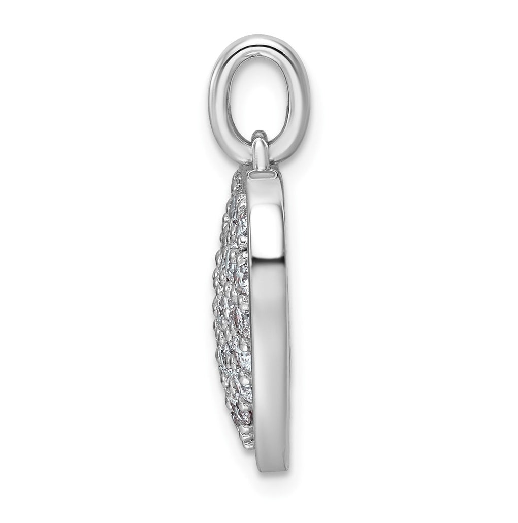 Sterling Silver Rhodium-plated 1ct Lab Grown Diamond VS/SI+ G+ Complete Cluster Heart Pendant – Elegant Jewelry Gift for Birthday, Anniversary, Engagement, Wedding