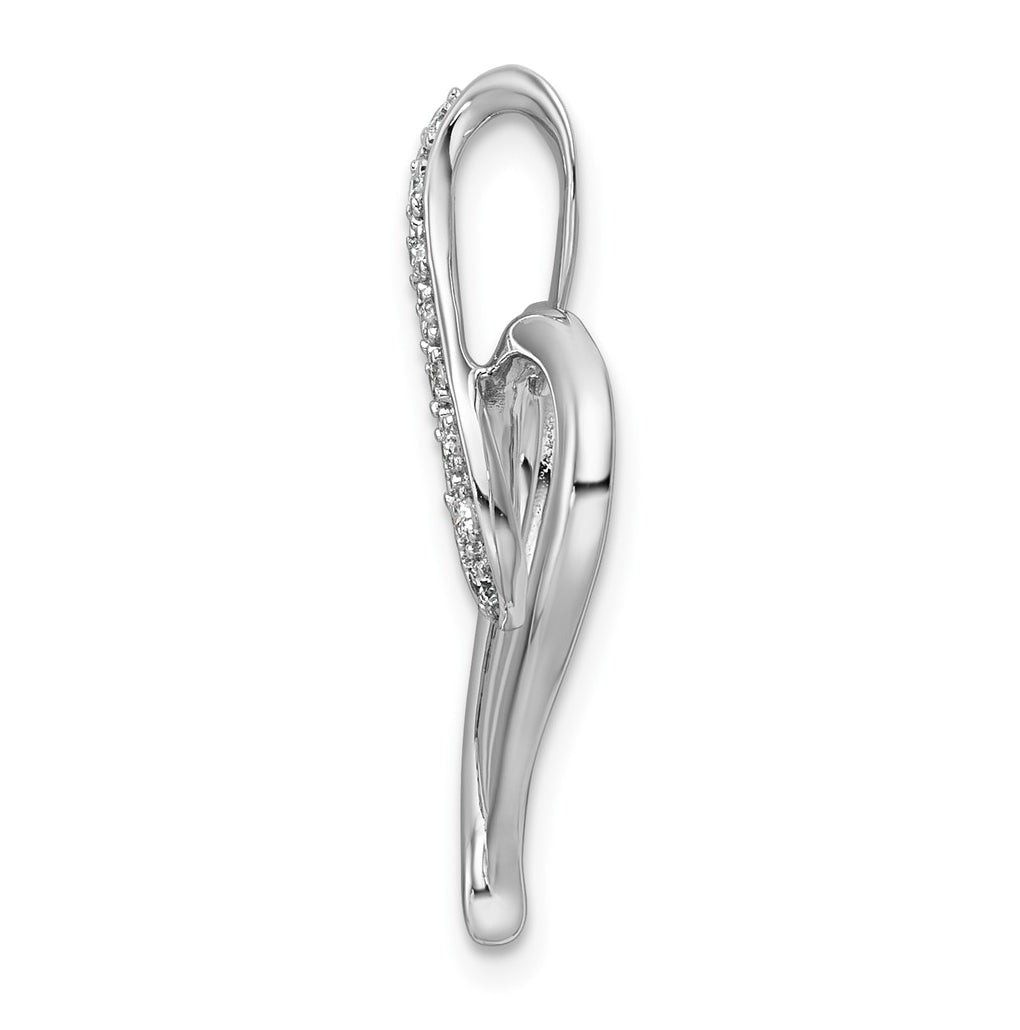 10K White Gold 1/10ct. Lab Grown Diamond VS/SI+ G+ Complete Heart and Infinity Pendant – Elegant Jewelry Gift for Birthday, Anniversary, Engagement, Wedding
