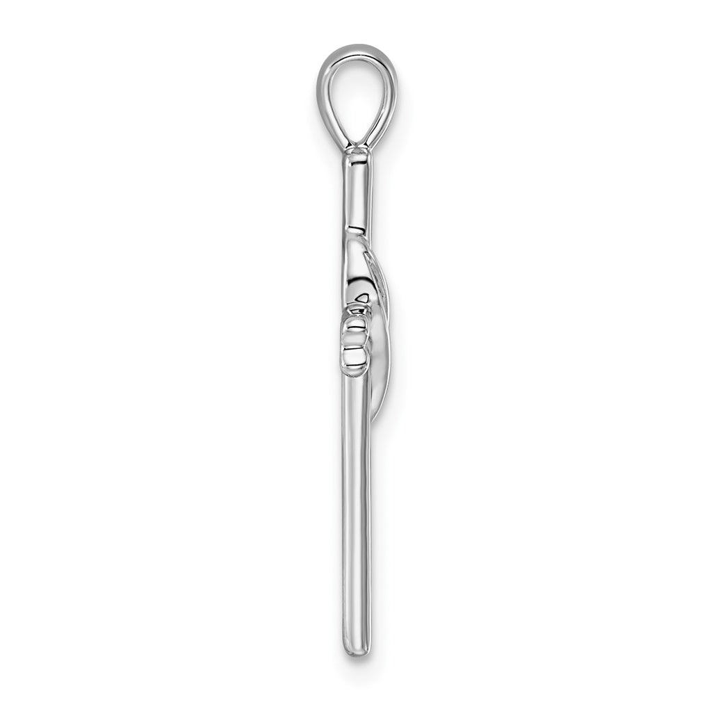 14k White Gold 1/20ct Lab Grown Diamond VS/SI+ G+ Complete Cross Pendant – Elegant Jewelry Gift for Birthday, Anniversary, Engagement, Wedding