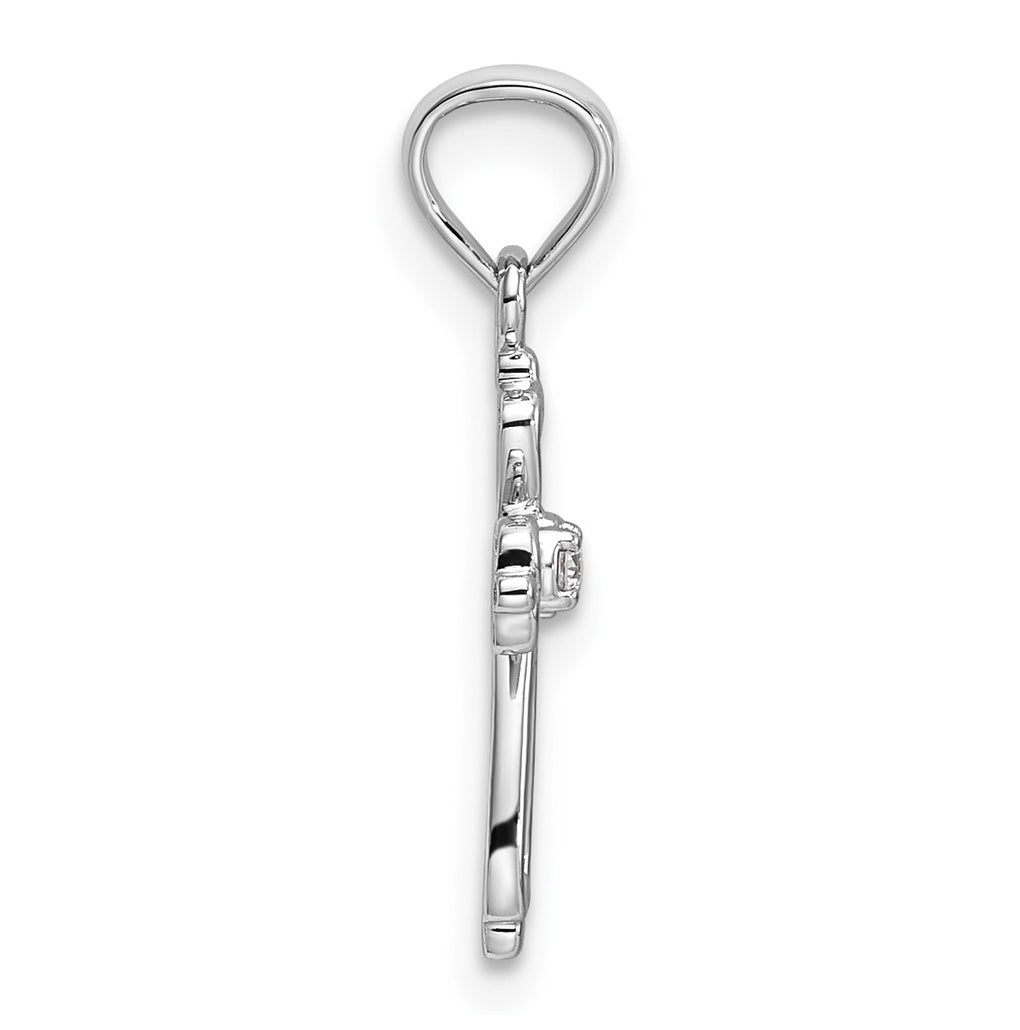 14K Yellow Gold 1/45ct Lab Grown Diamond VS/SI+ G+ Complete Accented Cross Pendant – Elegant Jewelry Gift for Birthday, Anniversary, Engagement, Wedding