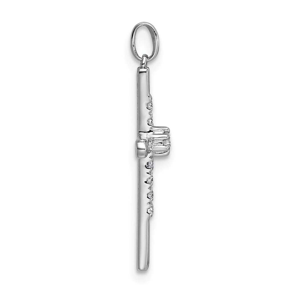 14k Yellow Gold 1/6ct. Lab Grown Diamond VS+ F+ Complete Cross Pendant – Elegant Jewelry Gift for Birthday, Anniversary, Engagement, Wedding