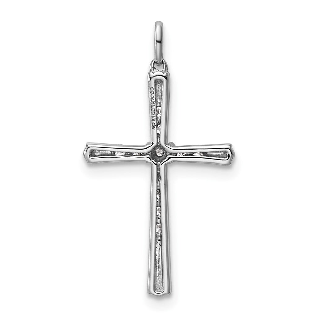 14k Yellow Gold 1/6ct. Lab Grown Diamond VS+ F+ Complete Cross Pendant – Elegant Jewelry Gift for Birthday, Anniversary, Engagement, Wedding