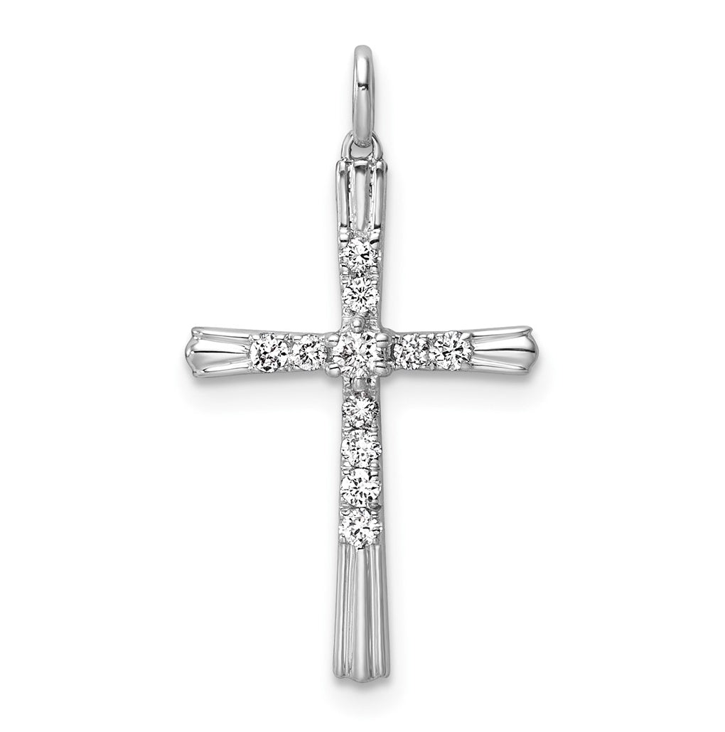 14k Yellow Gold 1/6ct. Lab Grown Diamond VS+ F+ Complete Cross Pendant – Elegant Jewelry Gift for Birthday, Anniversary, Engagement, Wedding