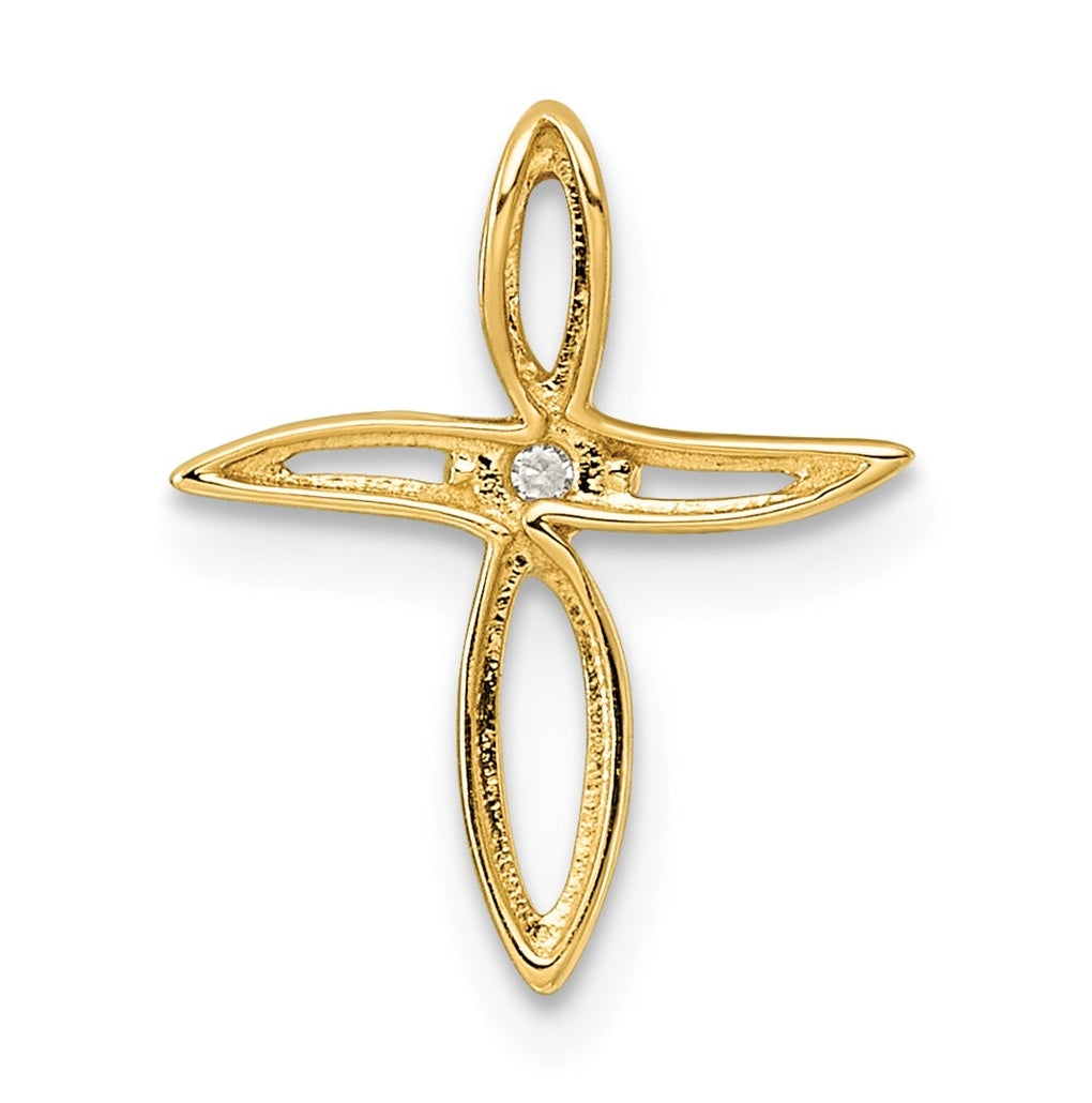 14k White Gold 1/20ct. Lab Grown Diamond VS/SI+ G+ Complete Cross Pendant – Elegant Jewelry Gift for Birthday, Anniversary, Engagement, Wedding