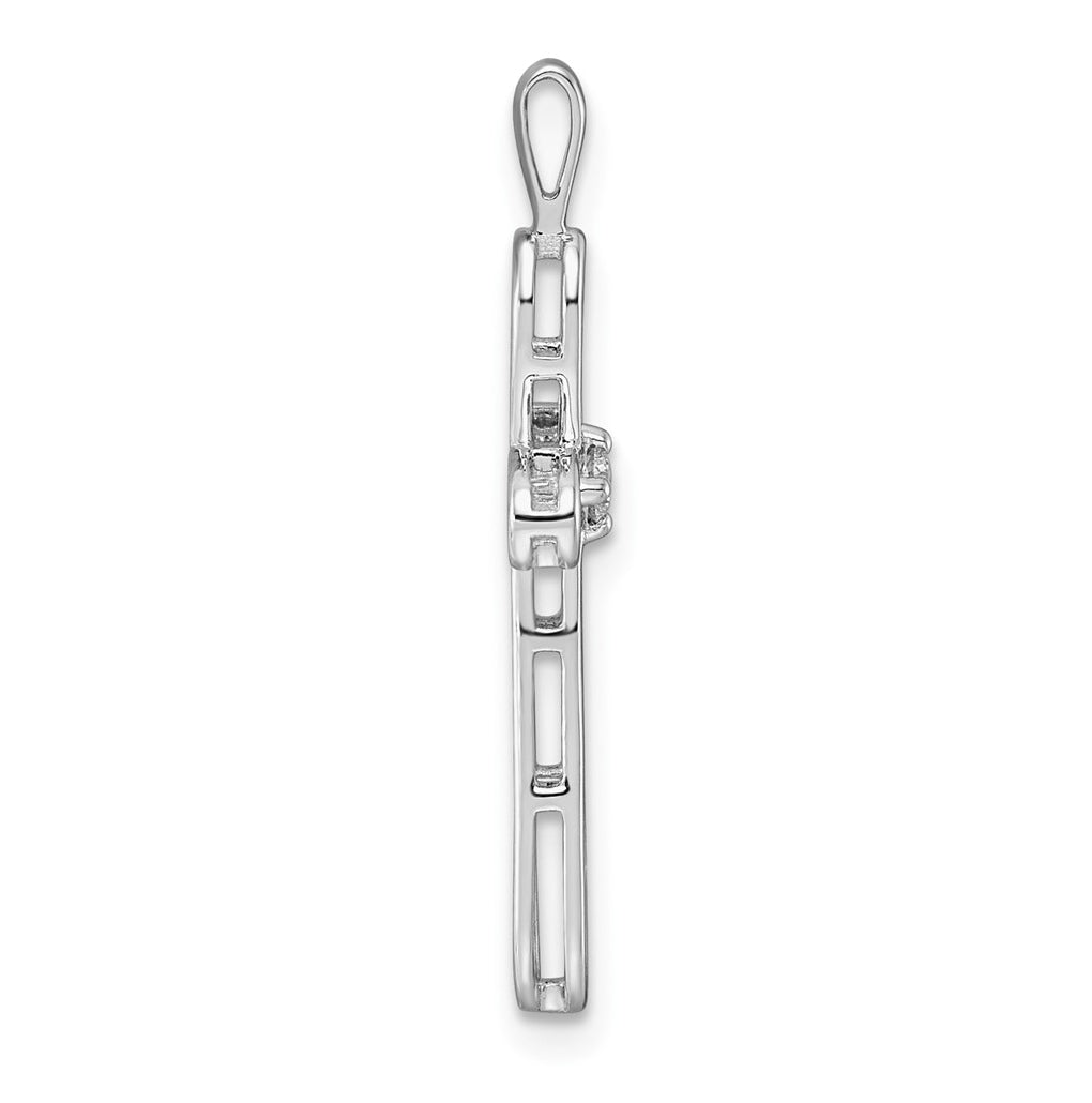 14K White Gold 1/20ct. Lab Grown Diamond VS/SI+ G+ Complete Cross Pendant – Elegant Jewelry Gift for Birthday, Anniversary, Engagement, Wedding