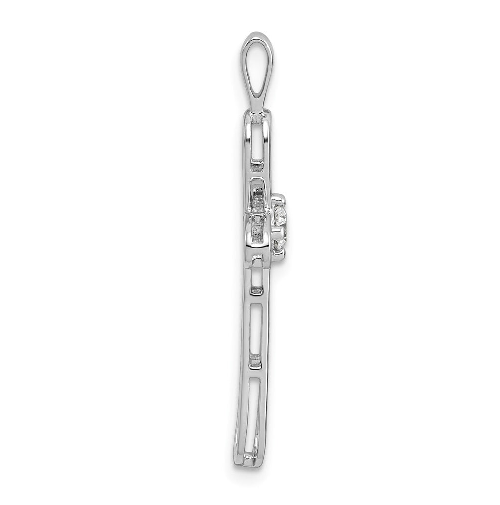 14K White Gold 1/20ct. Lab Grown Diamond VS/SI+ G+ Complete Cross Pendant – Elegant Jewelry Gift for Birthday, Anniversary, Engagement, Wedding
