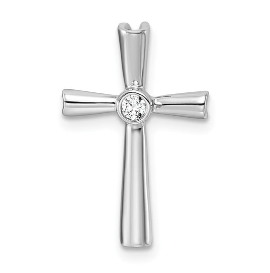14K White Gold 1/20ct. Lab Grown Diamond VS/SI+ G+ Complete Cross Pendant – Elegant Jewelry Gift for Birthday, Anniversary, Engagement, Wedding