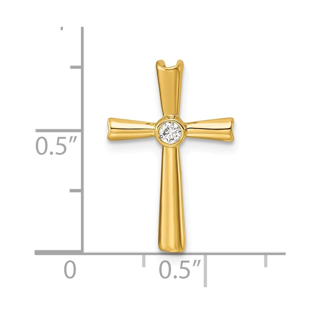 14K White Gold 1/20ct. Lab Grown Diamond VS/SI+ G+ Complete Cross Pendant – Elegant Jewelry Gift for Birthday, Anniversary, Engagement, Wedding
