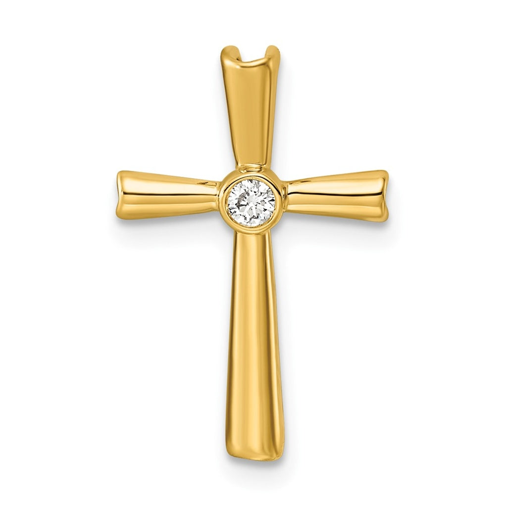 14K White Gold 1/20ct. Lab Grown Diamond VS/SI+ G+ Complete Cross Pendant – Elegant Jewelry Gift for Birthday, Anniversary, Engagement, Wedding