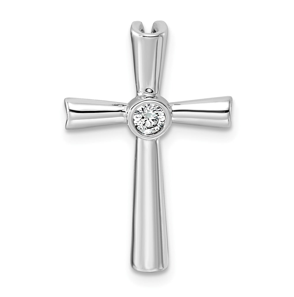 14K White Gold 1/20ct. Lab Grown Diamond VS/SI+ G+ Complete Cross Pendant – Elegant Jewelry Gift for Birthday, Anniversary, Engagement, Wedding