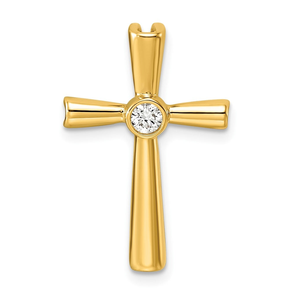 10K White Gold 1/20ct. Lab Grown Diamond VS/SI+ G+ Complete Cross Pendant – Elegant Jewelry Gift for Birthday, Anniversary, Engagement, Wedding