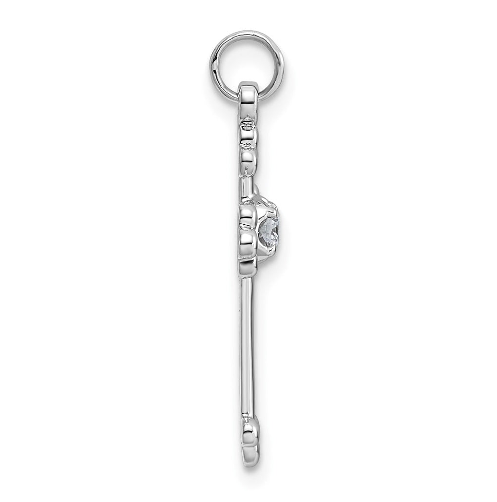 14K Yellow Gold .02ct. Lab Grown Diamond VS/SI+ G+ Complete Budded Cross Pendant – Elegant Jewelry Gift for Birthday, Anniversary, Engagement, Wedding