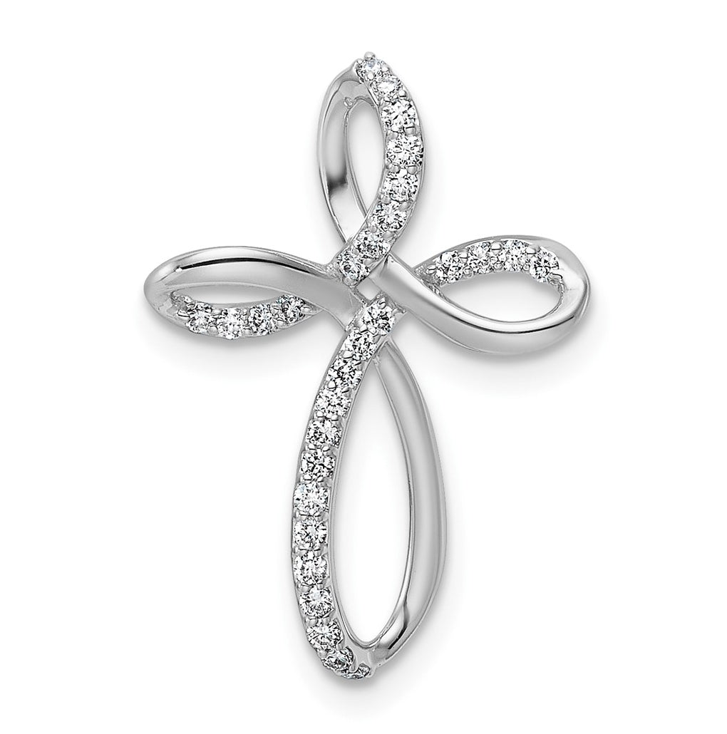 14k Yellow Gold 1/5ct. Lab Grown Diamond VS/SI+ G+ Complete Cross Chain Slide – Elegant Jewelry Gift for Birthday, Anniversary, Engagement, Wedding