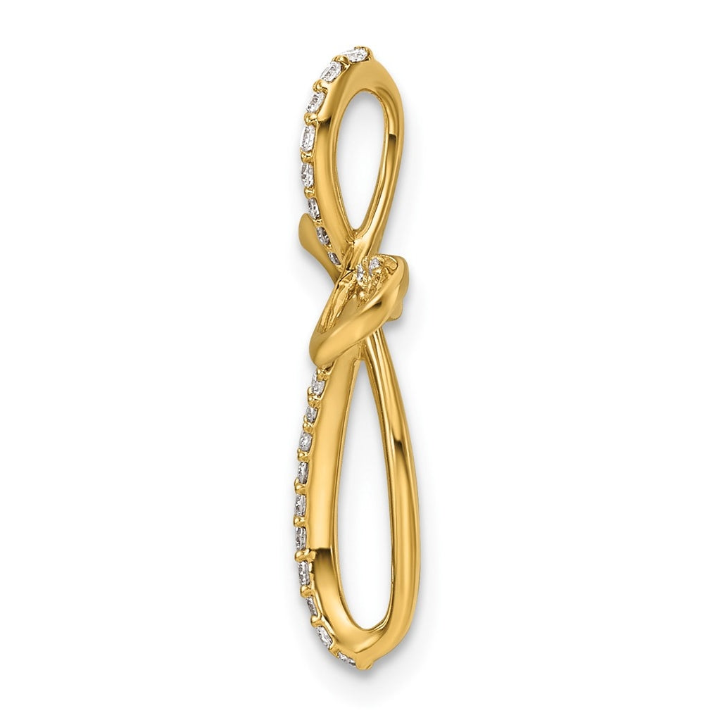 14k Yellow Gold 1/5ct. Lab Grown Diamond VS/SI+ G+ Complete Cross Chain Slide – Elegant Jewelry Gift for Birthday, Anniversary, Engagement, Wedding