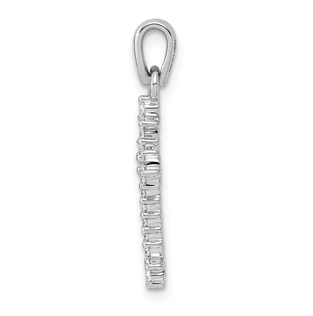 10K Yellow Gold 1/5ct. Lab Grown Diamond VS/SI+ G+ Complete Fleur de Lis Cross Pendant – Elegant Jewelry Gift for Birthday, Anniversary, Engagement, Wedding