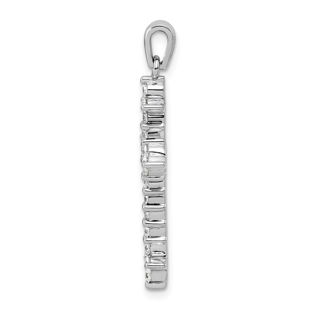 14K Yellow Gold 1/5ct. Lab Grown Diamond VS/SI+ G+ Complete Fleur de Lis Cross Pendant – Elegant Jewelry Gift for Birthday, Anniversary, Engagement, Wedding