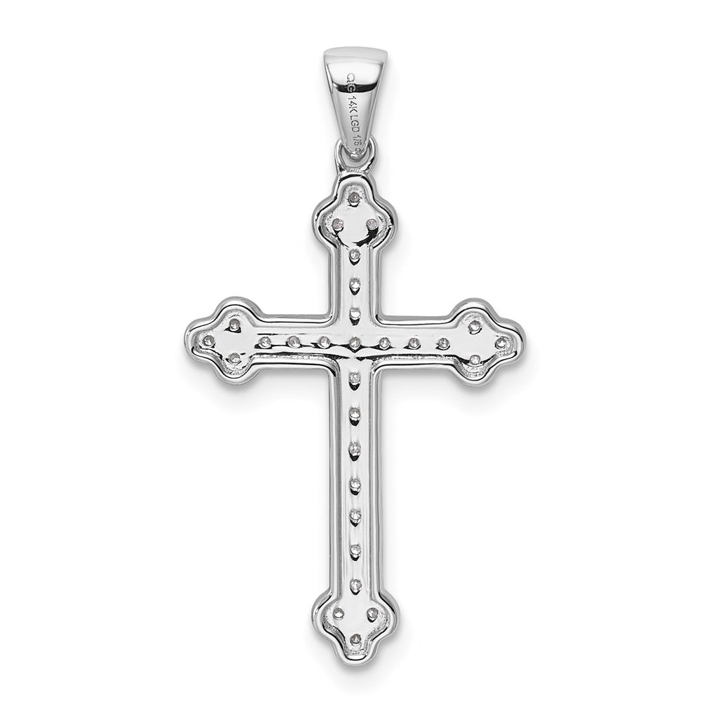 14K Yellow Gold 1/6ct. Lab Grown Diamond VS/SI+ G+ Complete Cross Pendant – Elegant Jewelry Gift for Birthday, Anniversary, Engagement, Wedding