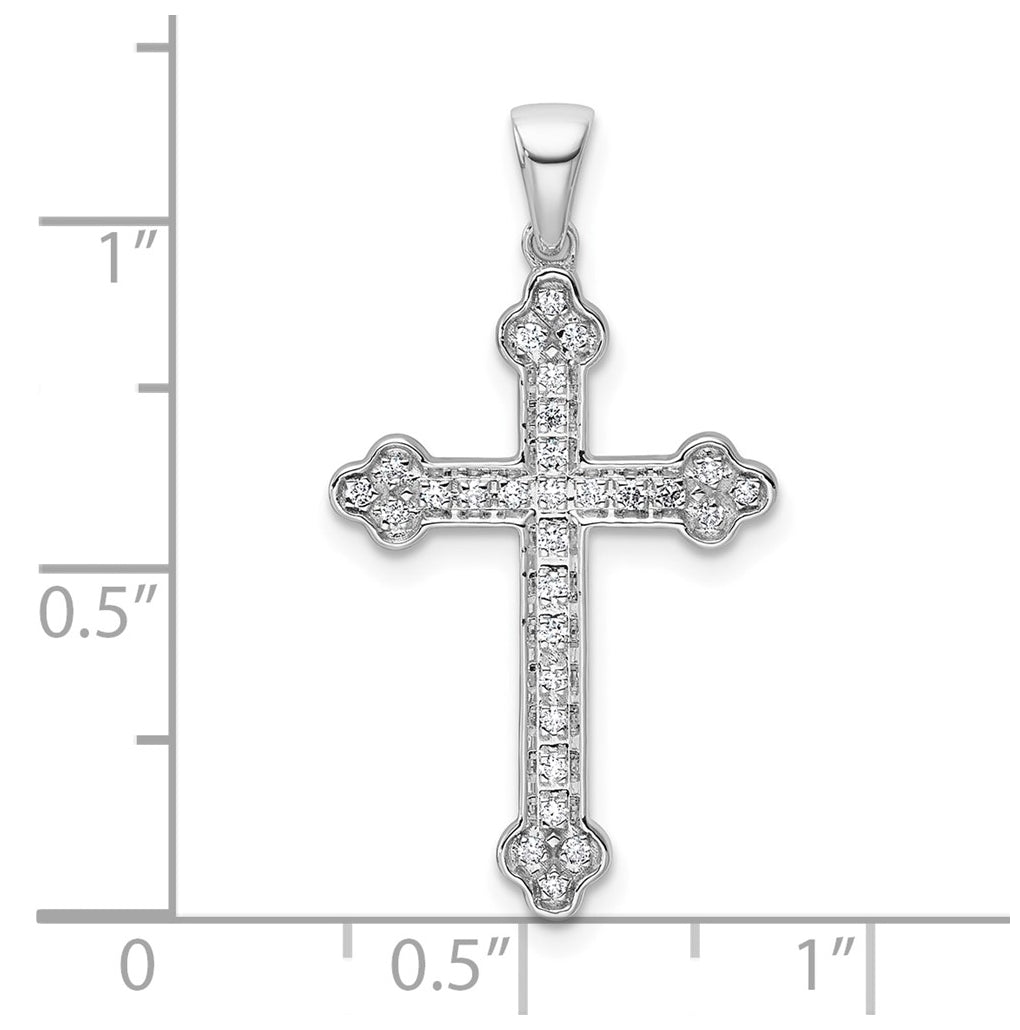 14K Yellow Gold 1/6ct. Lab Grown Diamond VS/SI+ G+ Complete Cross Pendant – Elegant Jewelry Gift for Birthday, Anniversary, Engagement, Wedding