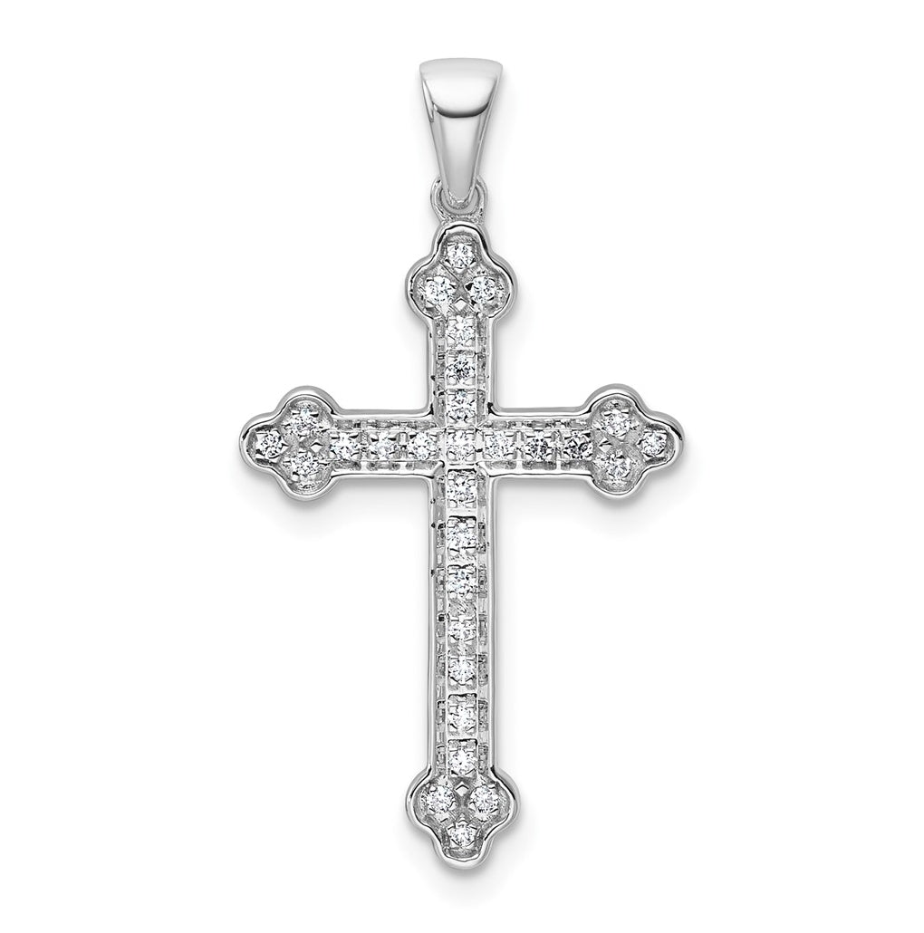 14K Yellow Gold 1/6ct. Lab Grown Diamond VS/SI+ G+ Complete Cross Pendant – Elegant Jewelry Gift for Birthday, Anniversary, Engagement, Wedding