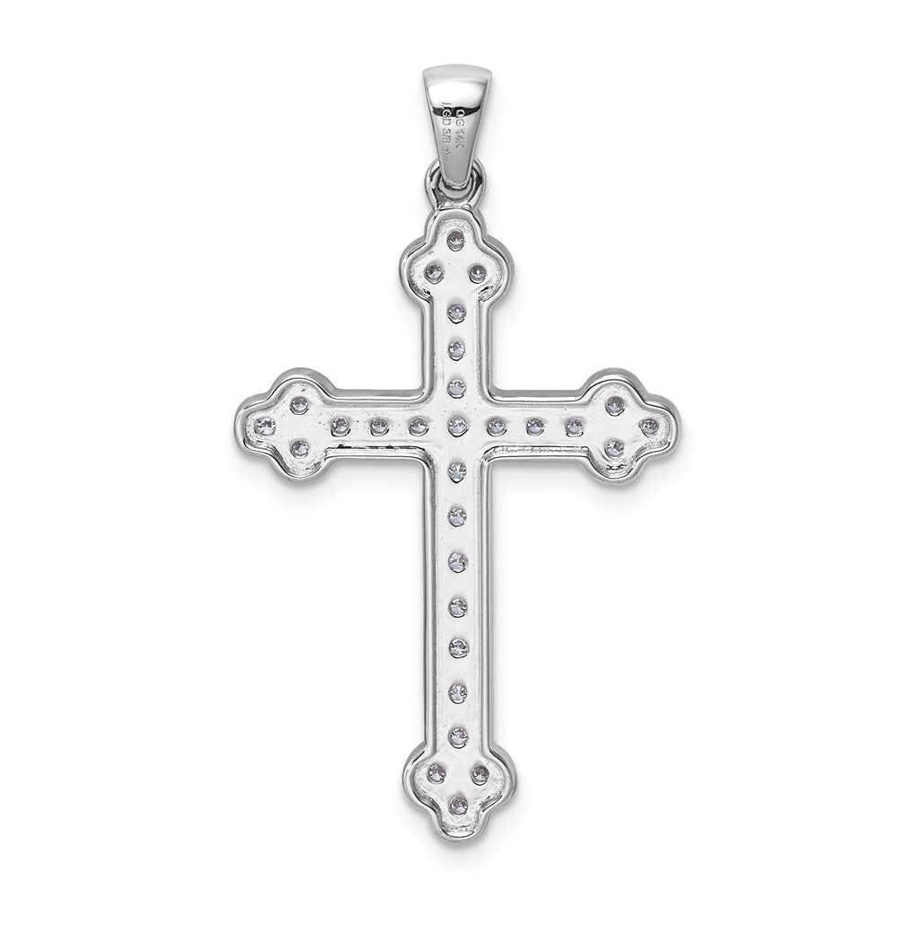 14K Yellow Gold 1/6ct. Lab Grown Diamond VS/SI+ G+ Complete Cross Pendant – Elegant Jewelry Gift for Birthday, Anniversary, Engagement, Wedding