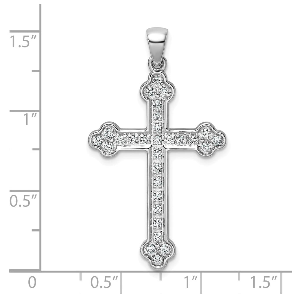14K Yellow Gold 1/6ct. Lab Grown Diamond VS/SI+ G+ Complete Cross Pendant – Elegant Jewelry Gift for Birthday, Anniversary, Engagement, Wedding